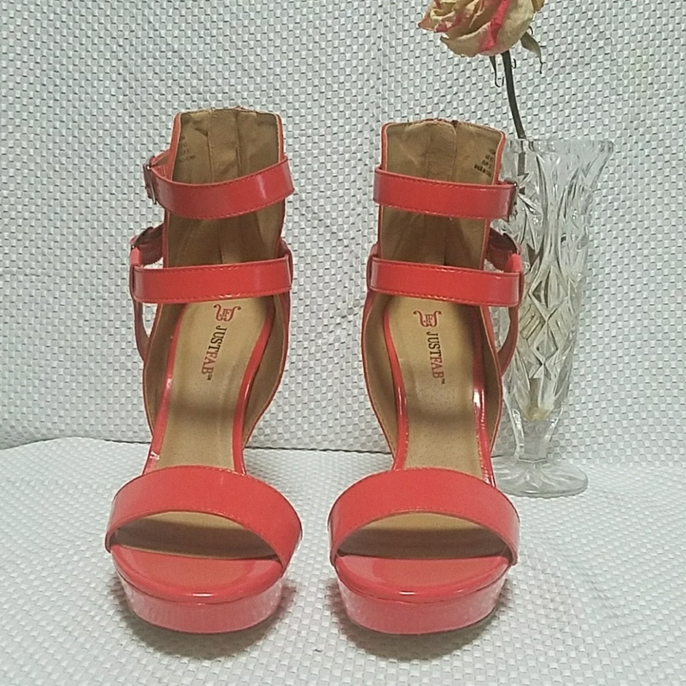 JustFab platform coral sz 6.5